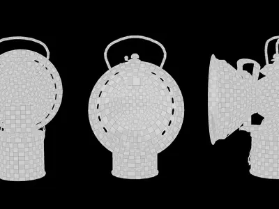 Carbide Lamp - game ready Low-poly 3D model