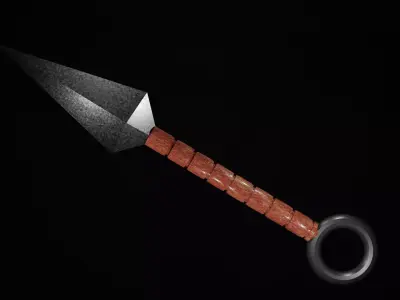 kunai Free low-poly 3D model buy