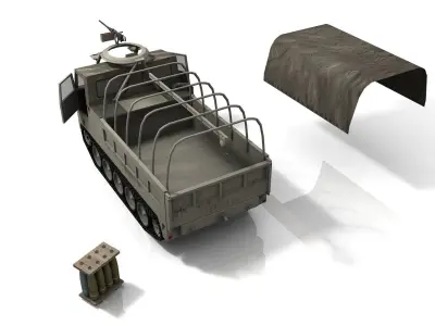Cargo carrier M548 low-poly model Low-poly 3D model