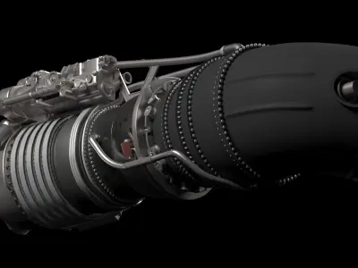 Klimov TV3-117 Model 3D Low-poly 3D model