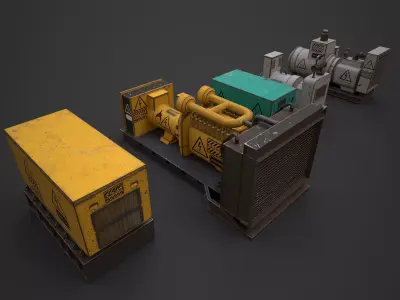 Generator Collection Low-poly 3D model