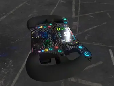 Racing steering wheel 3D model by dazhurgen