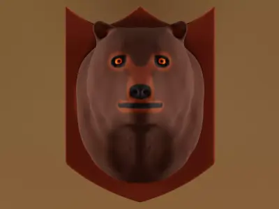 Bear Head Low-poly 3D model