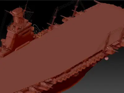 HAKURYU AIRCRAFT CARRIER 3D model