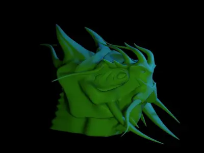 Dragon Head 3D model 2