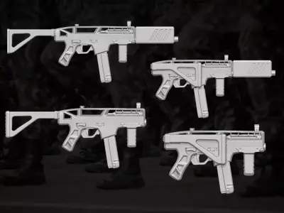 Cyber Punk Accessory Collection for Action Figures 3D print model