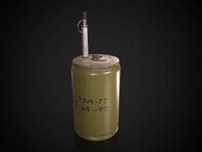 Anti-personnel bouncing mine  OZM-72 Low-poly 3D model