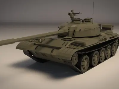 Low Poly Tank 06 3D model