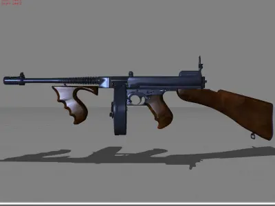 Thompson PUBG Low-poly 3D model