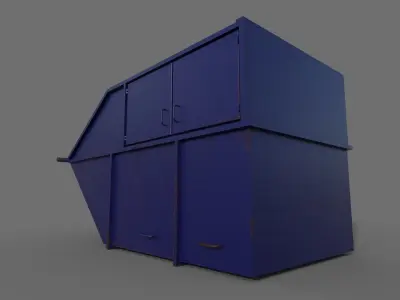 Garbage container 10m3 Low-poly 3D model
