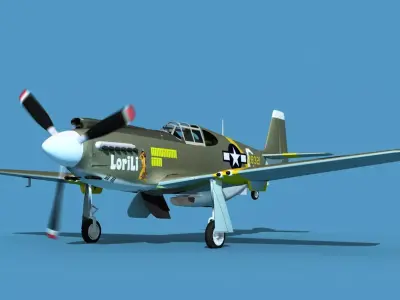 North American A-36A Apache V07 USAAF 3D model