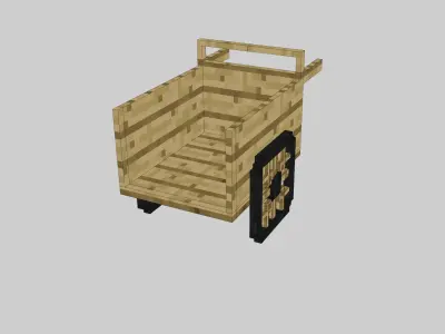 Minecraft Cart Free low-poly 3D model
