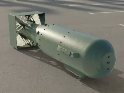 Little Boy nuclear bomb Low-poly 3D model