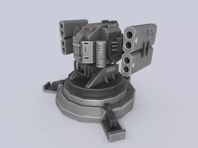 Prototype turret Low-poly 3D model from CGTrader