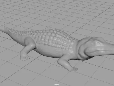 CAIMAN alligator Low-poly 3D model