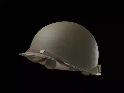 Accurate M1 Army Helmet 3D Model Low-poly 3D model