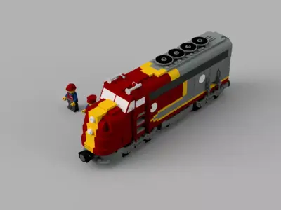 LEGO SANTA FE SUPER CHIEF 10020 3D print model