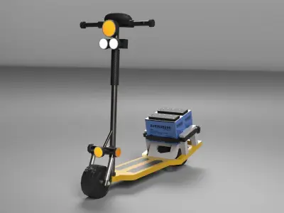 Realistic Electric Scooter 3D Model - Game and VR Ready Low-poly 3D model