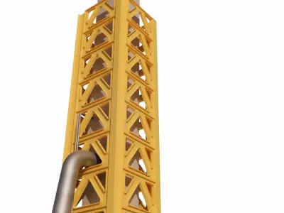 Sci-fi Industrial Chimney 002 3D model