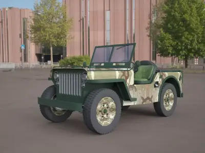 willys jeep 3d military model 3D model
