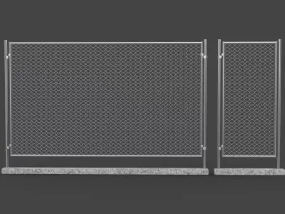 metal fence 02 3D model