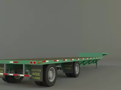 Dropdeck trailer 3D model
