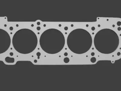  20V 5Cyl Engine Gasket Keychain - 3D Model for 3D Printing 3D print model