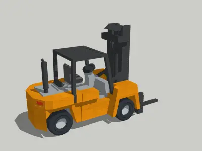 Heavy Duty Forklift Truck by Outland Models Low-poly 3D model