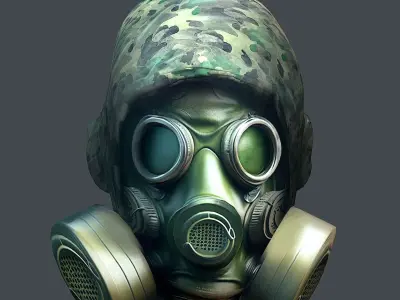 Helmet 3d model military combat Military scifi Low-poly 3D model Low-poly 3D model buy