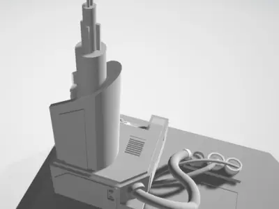 Sci-fi Antenna - Tech Decor Element 3D model