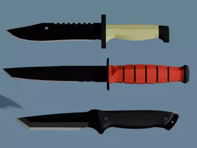 CUCHILLOS  Low-poly 3D model