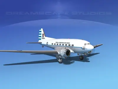 Douglas C-47 Dakota RCAF 3D model
