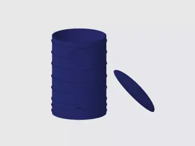 Chemical oil storage Tank  165mm 3D model