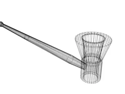 Smoking Pipe - Oval 3D model