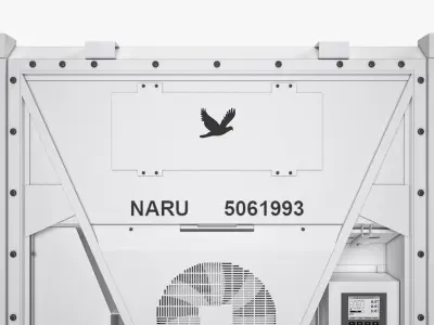 20 ft Refrigerated Shipping Container 3D model