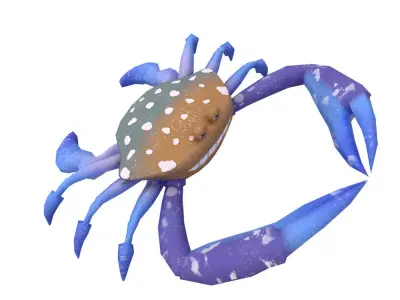 Flower Crab Animated  Low-poly 3D model