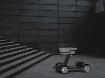 Electric Wheel Chair Vehicle Free 3D model
