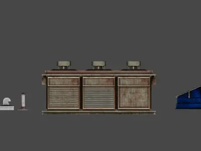 RoofTopProps Low-poly 3D model