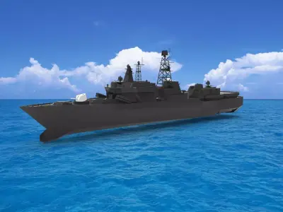Udaloy-class destroyer 3D model purchase