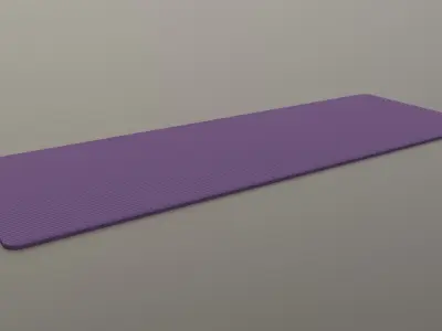 PBR Yoga Mat - Purple Low-poly 3D model
