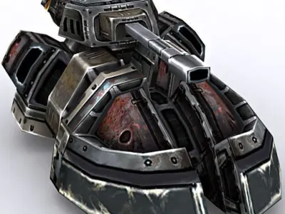 3DRT - Sci-Fi Hovertank3  Low-poly 3D model
