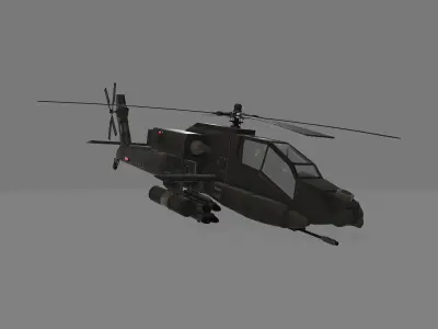 apache attack helicopter 3D model
