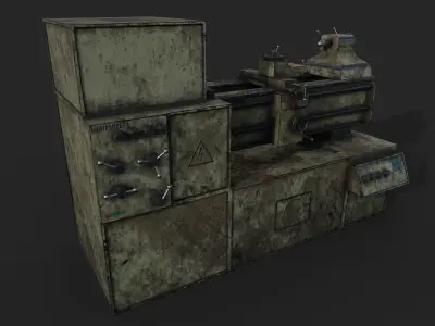 Factory Machine Low-poly 3D model