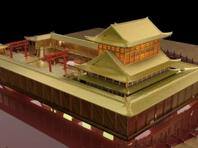 Chinese ancient house  3D model 19