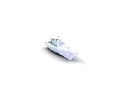 Modern Naval Warship model pack Low-poly 3D model