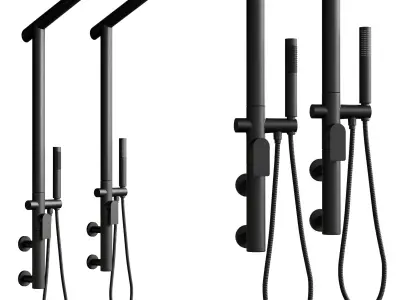 Collection Faucets shower bathroom 01 3D Model Pack