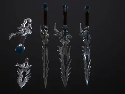 Swords Pack Low-poly 3D model buy