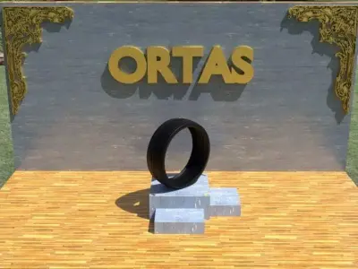 ORTAS TIRE NO 18 GAME READY Low-poly 3D model