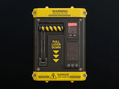Factory lever switch Low-poly 3D model