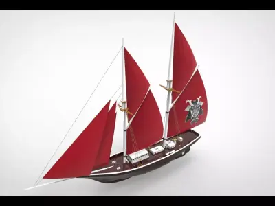Sailing Ship Low-poly 3D model order